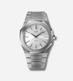 Aria Quartz Watch with white dial and 316L stainless steel case
