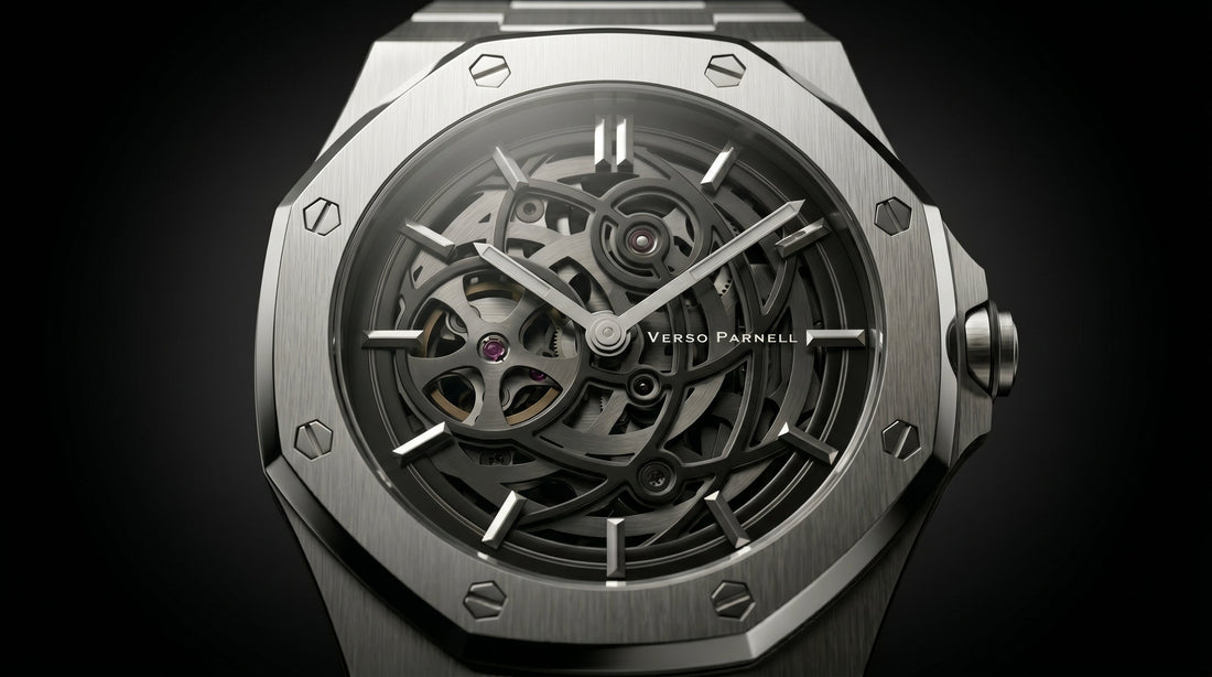 Verso Parnell Silverera Skeleton Automatic Watch under AED 3000