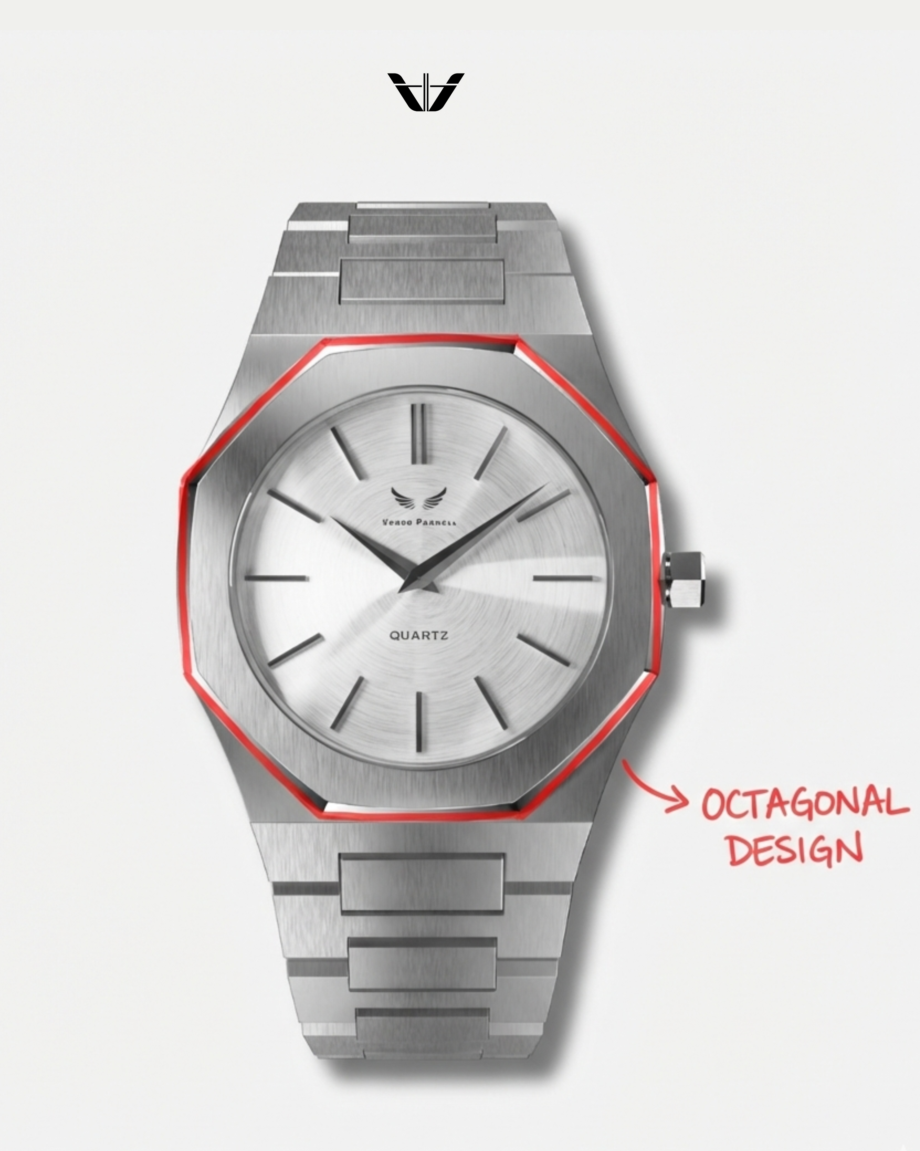 octagonal design watch