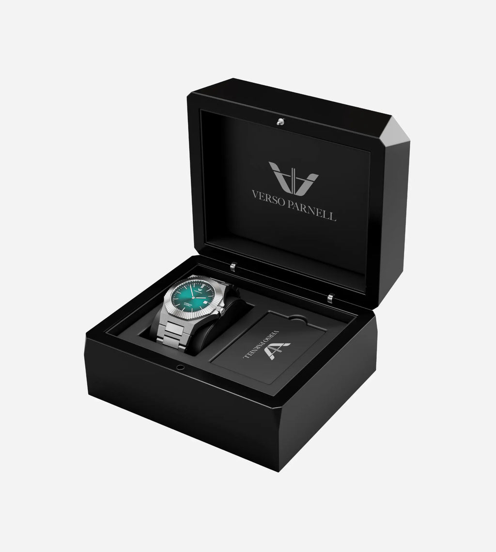 Emerald Automatic Watch for Men – Integrated Stainless Steel Bracelet