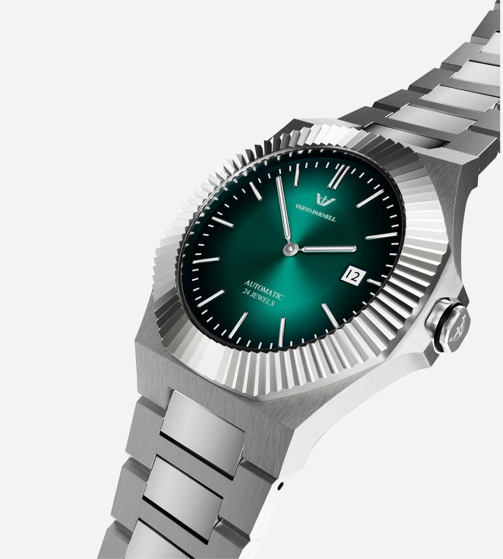 Emerald Automatic Watch for Men – Integrated Stainless Steel Bracelet