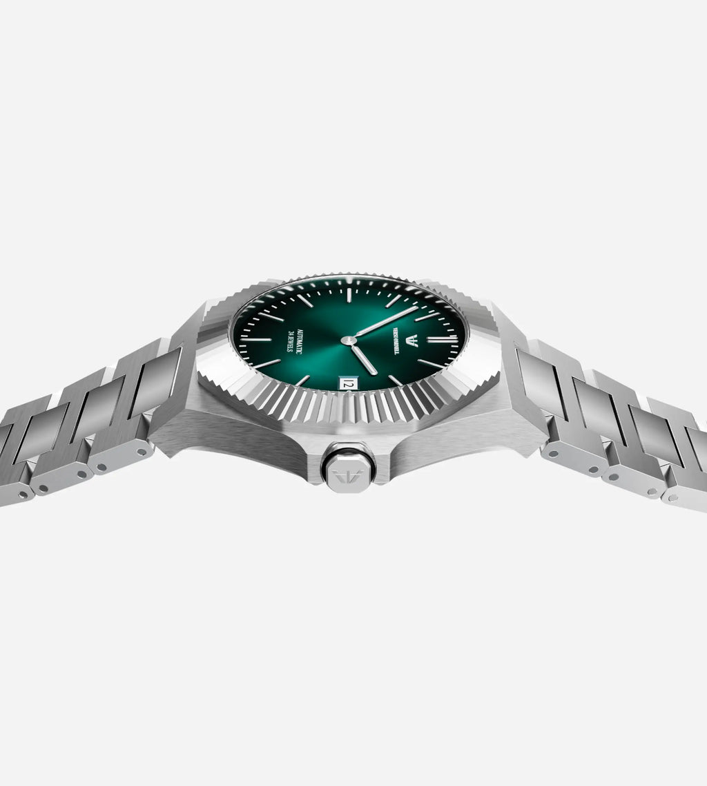 Emerald Automatic Watch for Men – Integrated Stainless Steel Bracelet