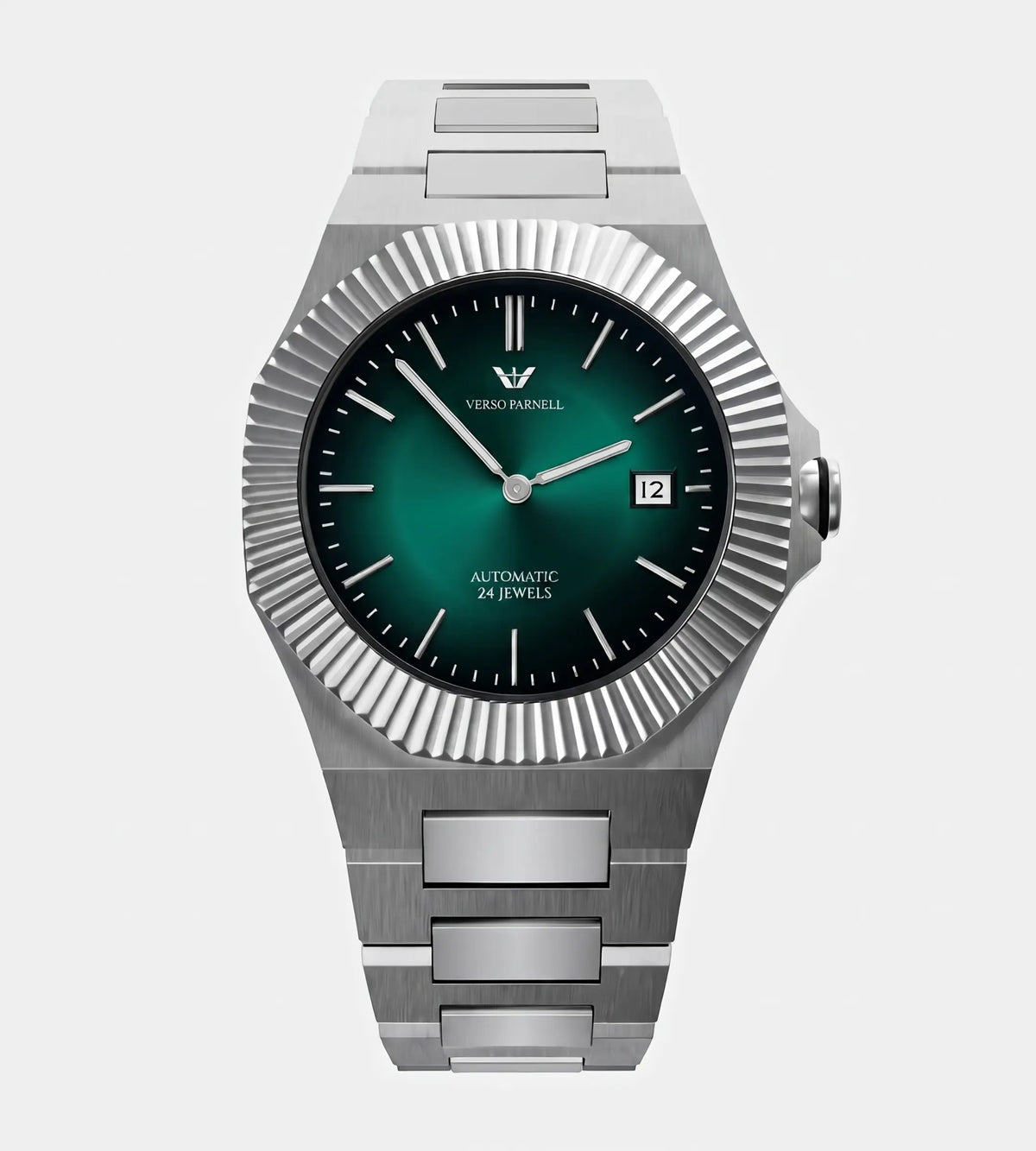 Emerald Automatic Watch for Men – Integrated Stainless Steel Bracelet