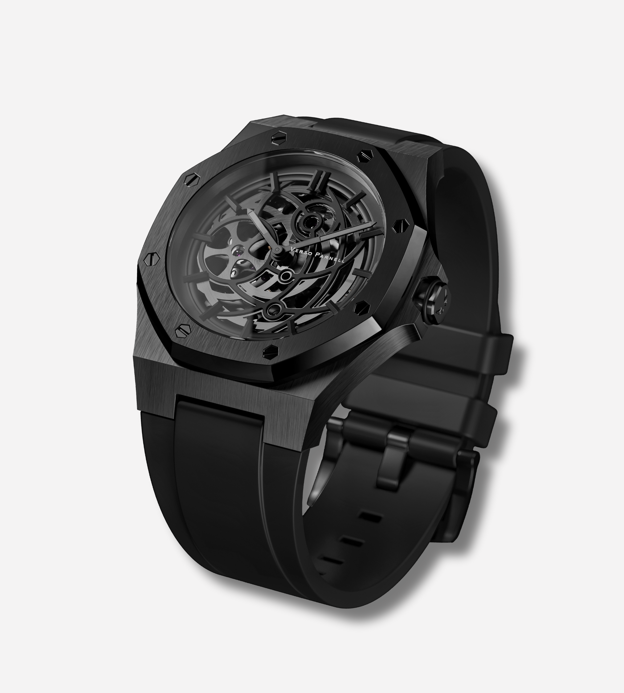 Side view of Nebula Sport watch with luminous hands