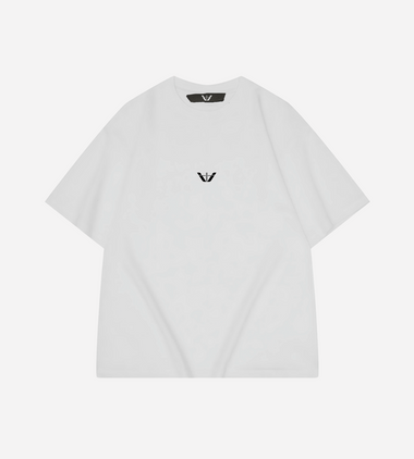 WHITE OVERSIZE T-SHIRT MIDDLE LOGO