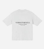 WHITE OVERSIZE T-SHIRT MIDDLE LOGO