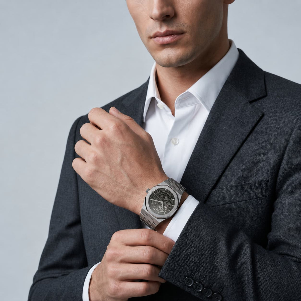 Silverera Skeleton Watch For Men