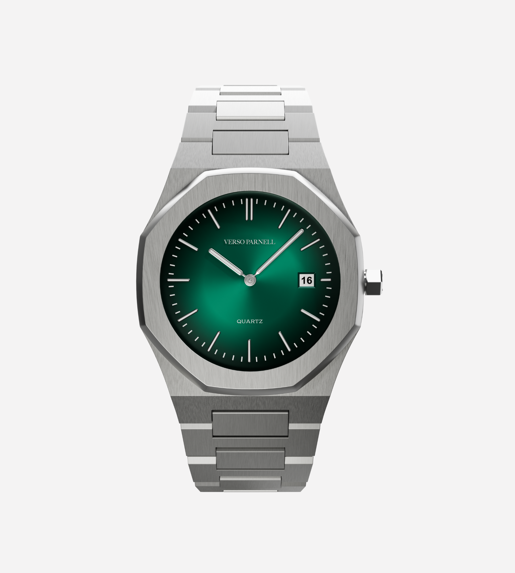 Verso Parnell Jade Quartz – jade-green fumé dial, octagonal stainless-steel case