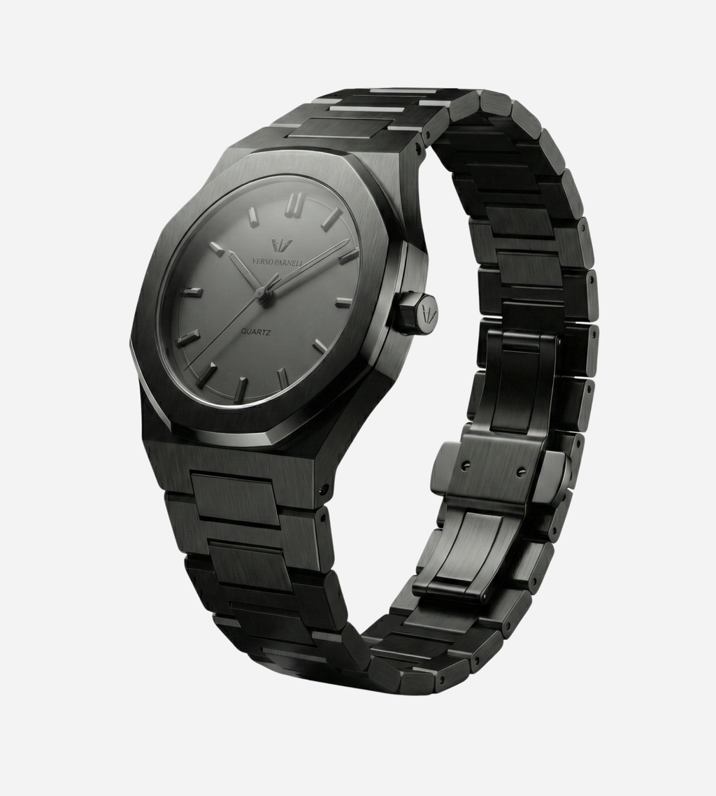 Onyx – Matte Black Quartz Watch for Men - Verso Parnell