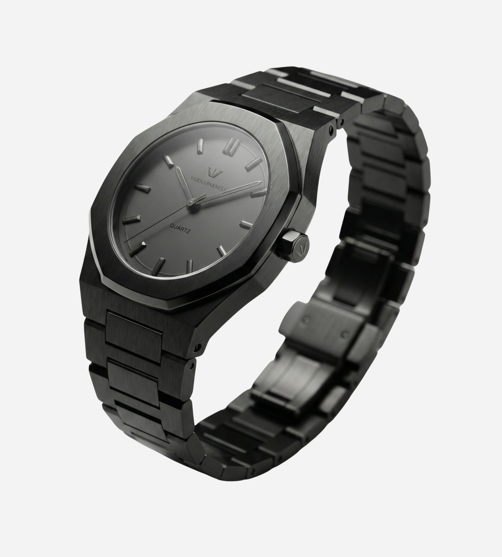 Onyx – Matte Black Quartz Watch for Men - Verso Parnell