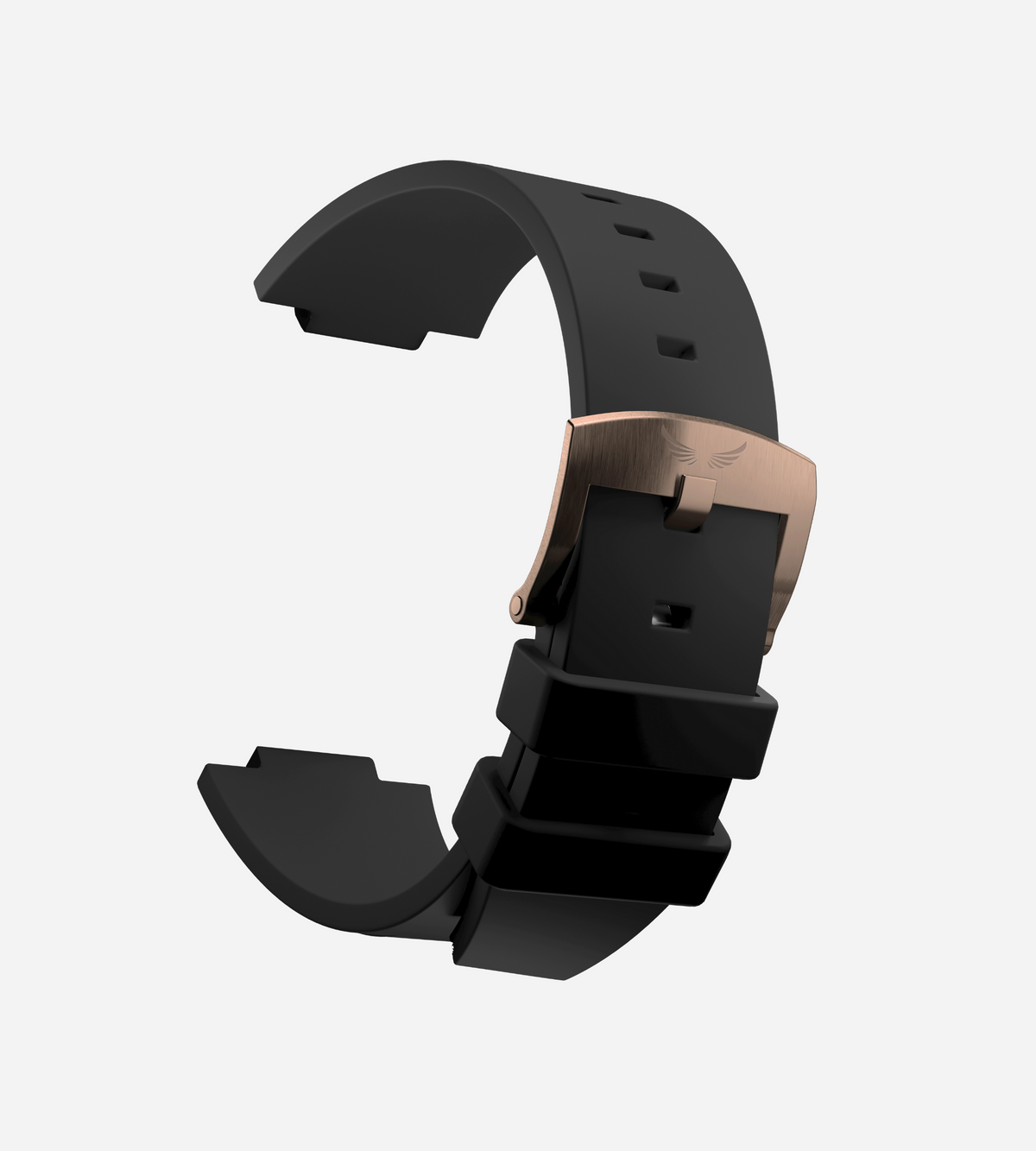 Rubber rose gold watch strap – sport replacement band with rose gold clasp for Verso Parnell | AED 100 UAE