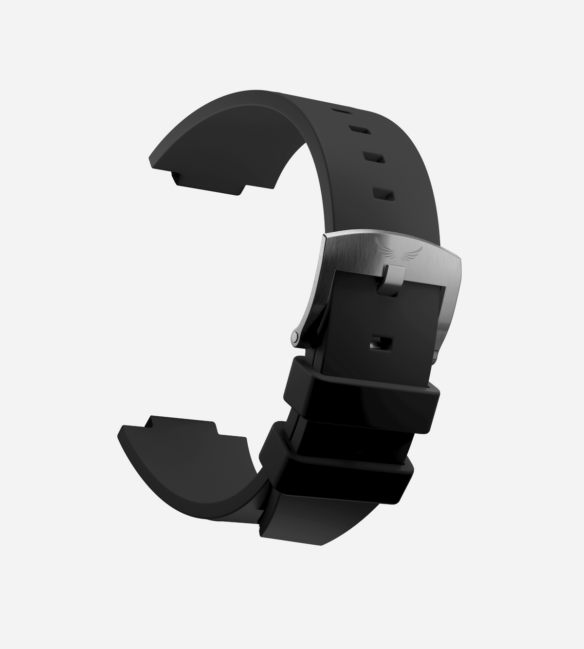 Rubber silver watch strap – sport replacement band with silver clasp for Verso Parnell | AED 100 UAE