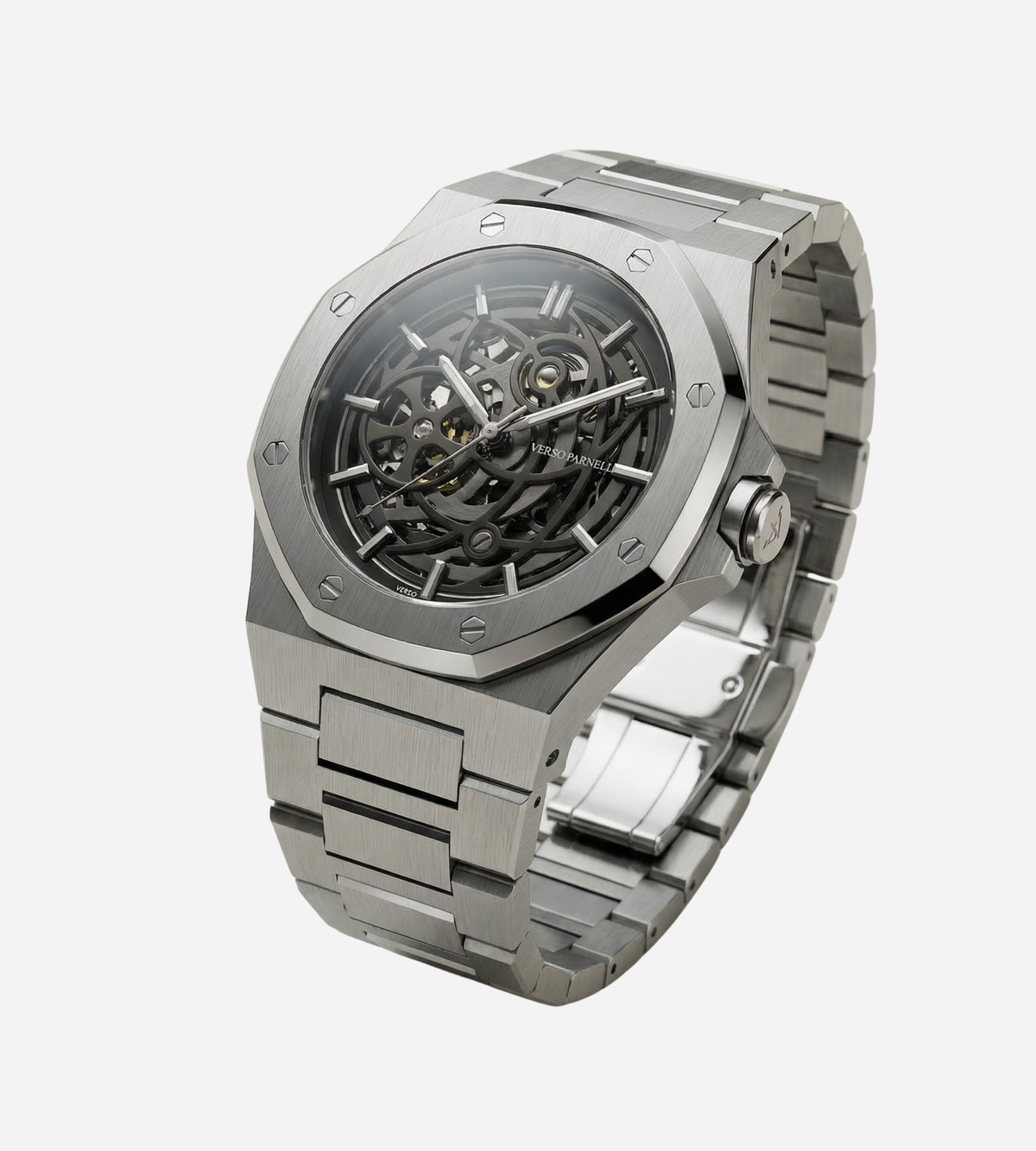 Silverera automatic watch on wrist – men’s luxury skeleton watch Dubai, AED 2,100