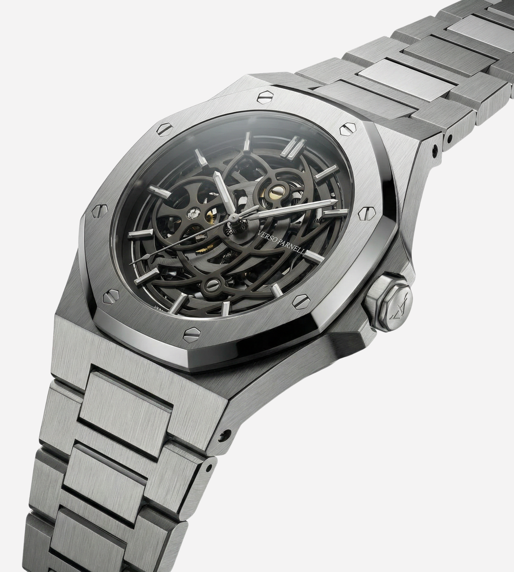 Silverera Skeleton Watch For Men - Verso Parnell
